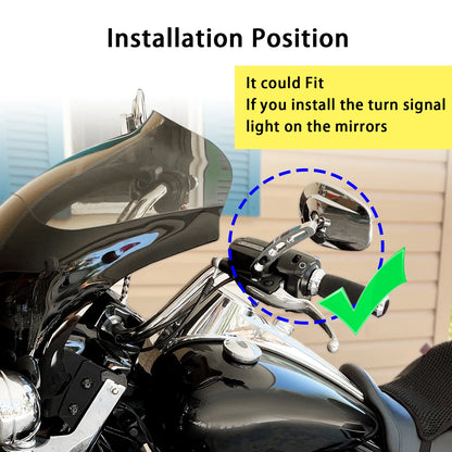 Motorcycles Rear Side Mirrors Rear view For Harley Honda Road King Touring Sportster Fat Boy Softail Bobber Chopper Street Glide
