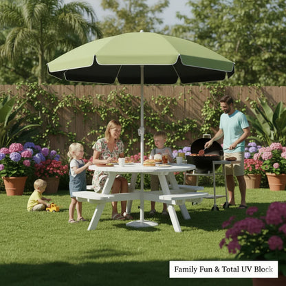 Outdoor Fashionable Olive Green Black Glue Decorative Sunshade Umbrella Portable for Courtyard Beach without Base