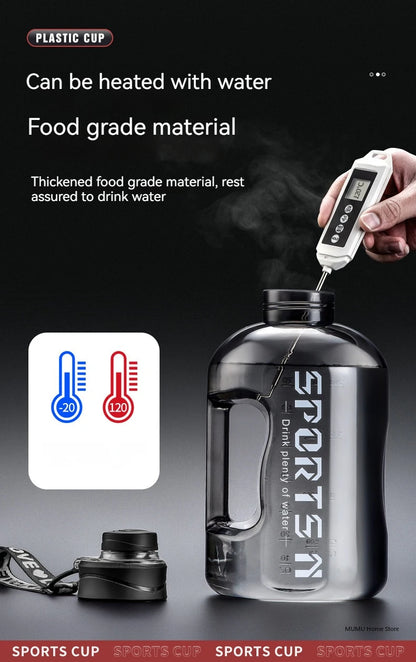 1.7L/2.7L/4L/5L Sports Water Bottle Gym Cycling Cup Portable Large Capacity Water Bottle For Fitness Camping Men Water Kellte