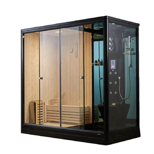 Customization Modern Design Dry Sauna Steam Shower, Indoor Luxury Bathroom Wooden Steam and Sauna Combination Room