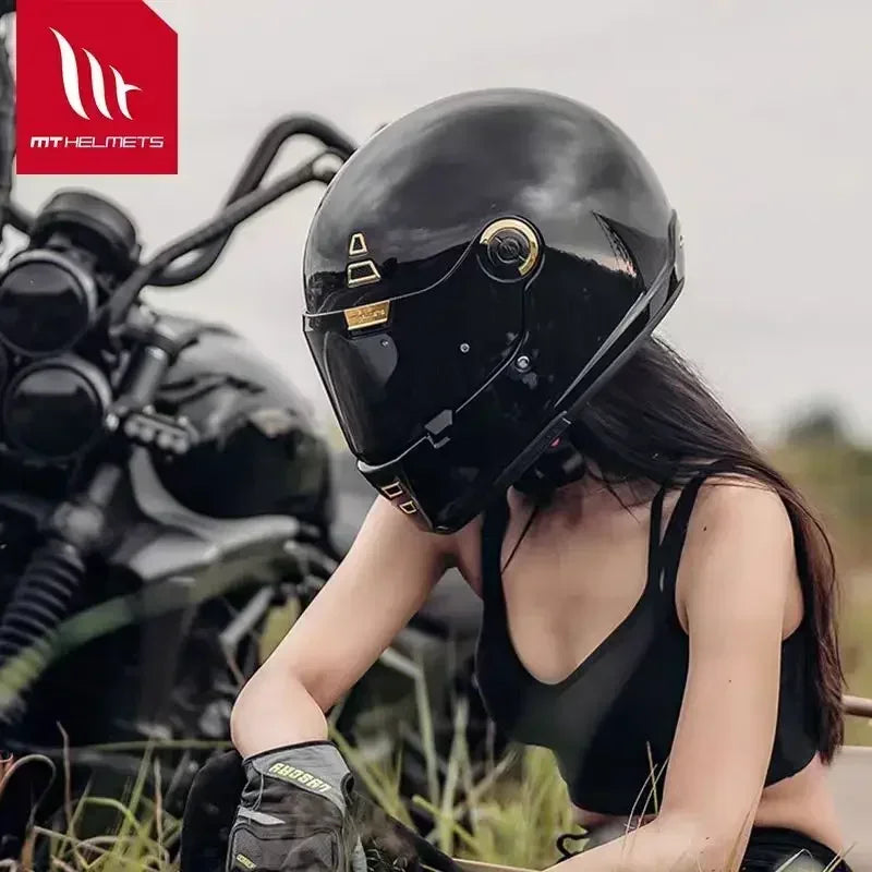 MT Jarama Retro Motorcycle Helmet DOT ECE Certification Full Face Racing Off Road Helmet Cascos Para Motos Capacete Casco Moto
