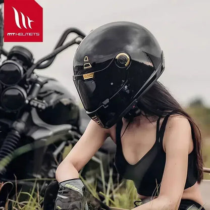 MT Jarama Retro Motorcycle Helmet DOT ECE Certification Full Face Racing Off Road Helmet Cascos Para Motos Capacete Casco Moto