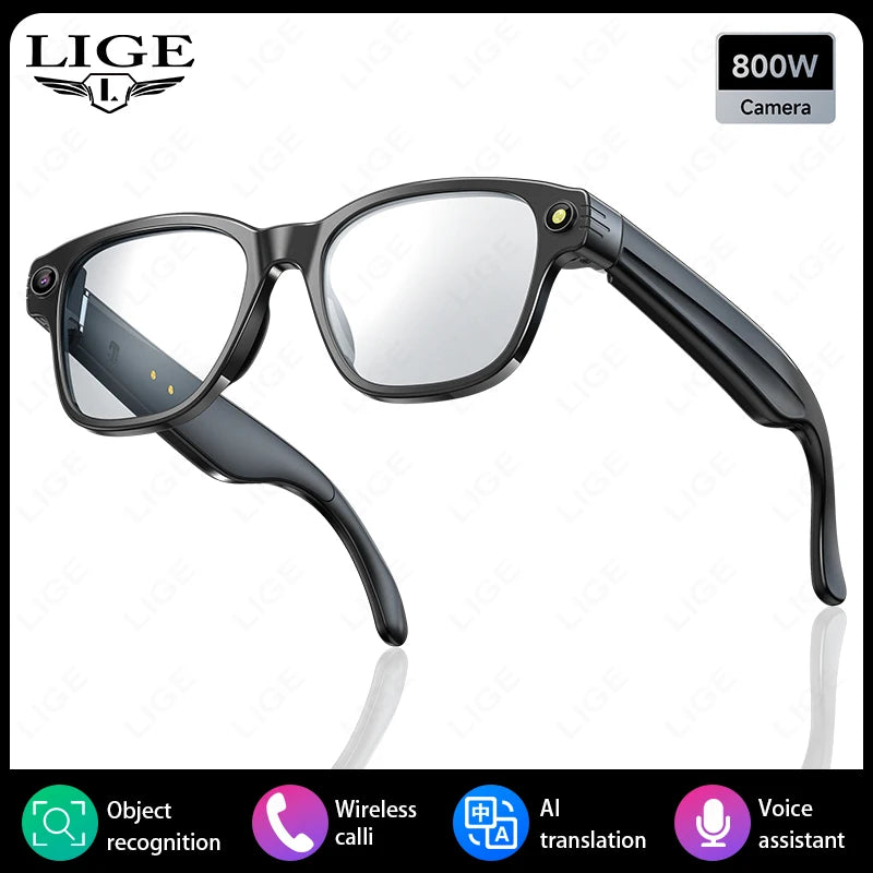New AI Smart Glasses 800W Camera WIFI+Bluetooth Real-time Transmission Sunglasses Touch Control Video Record Glasses For XIAOMI