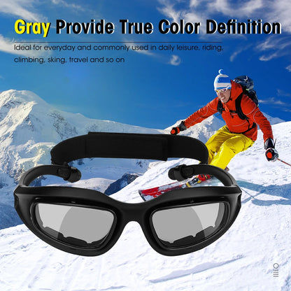 KEMiMOTO Motorcycle Glasses UV400 Polarized Sunglasses For Shooting Eye Protection Windproof Moto Goggles Antifog For Cycling