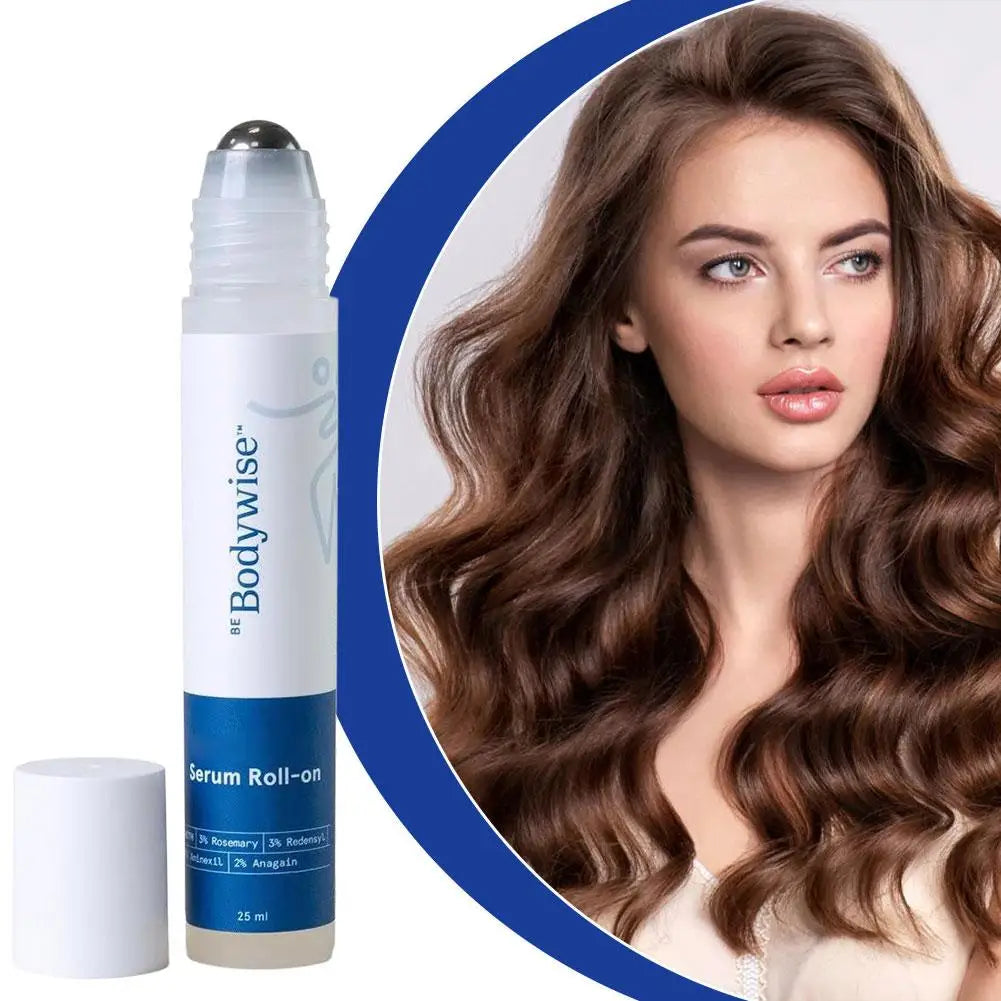 1-5pcs Bodywise Roll-On Ball Hair Growth Serum - Natural Rosemary Plant Essence Strengthen Hair Roots Gently Nourishes Scalp