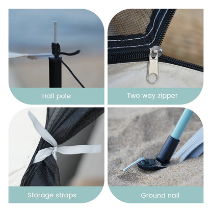 Foldable Portable Camping Tent Enhanced Ventilation Waterproof Wind & Rain Resistant With Storage Bag
