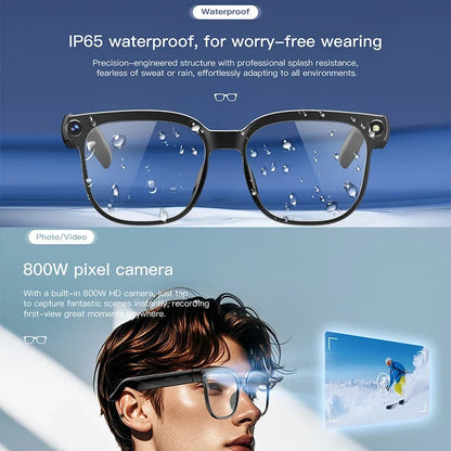 2026 4K HD AI Smart Glasses New Bluetooth Call Voice Assistant Control Chat GPT 800MP Camera AI Translation Sunglasses Men Women