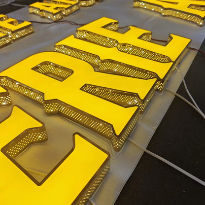Custom Made Front Lit & Side Lit LED Channel Letters Signs Perforated Shop Signs Exterior Use