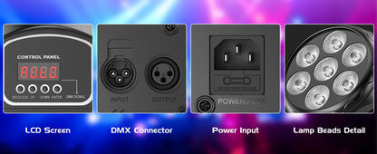 Yiflamefly 1/2/4Pcs 105W Beam Moving Head Lights 7x15W RGBW LED Stage Lights DMX512 Spot Lights For DJ Disco KTV Wedding Party