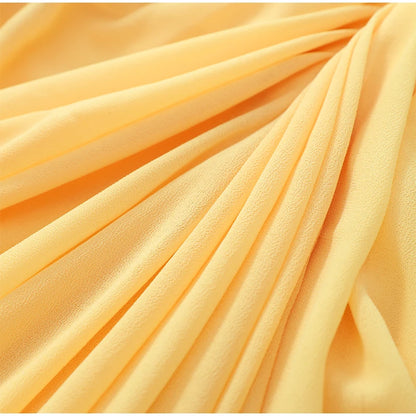 Elegant Yellow Strapless Pleated Dress Women Chic Sleeveless Waist Cinching Split Maxi Gowns 2026 Summer Lady Evening Party Robe