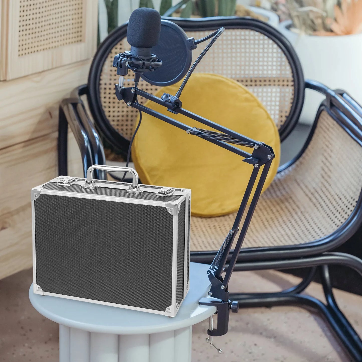 Portable Tool Box Aluminum Alloy Briefcase Tools Container Document Storage Box Sponge Lining Metal Case for Men