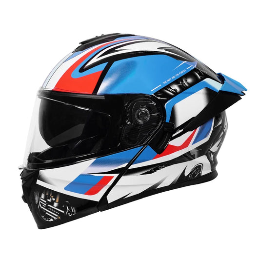 Personalized off-road motorcycle helmet with stylish dual lenses for both genders, DOT-certified and ABS material