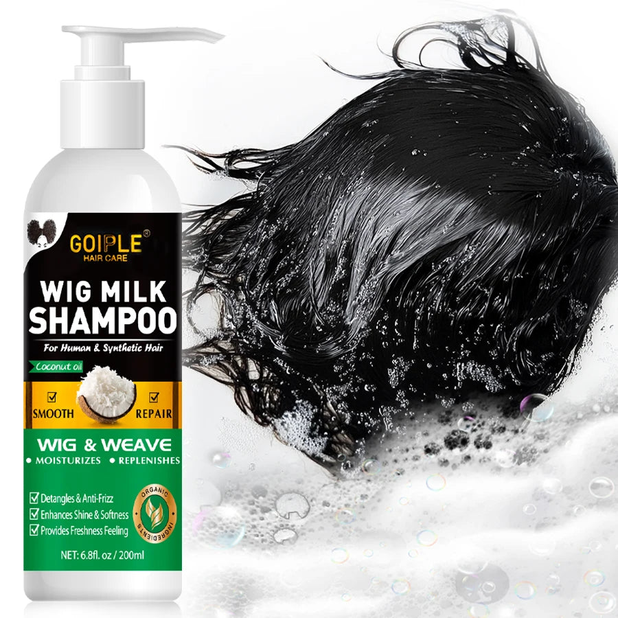 Wig Care Spray Kit Shampoo Cleaner for Synthetic Wig Care Solution Detangle Moisturize Leave-in Conditioner with Lace Front Glue