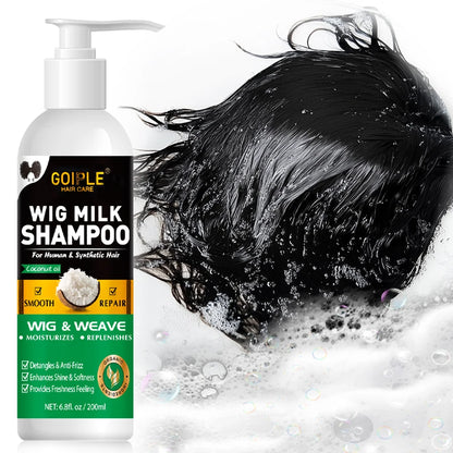 Wig Care Spray Kit Shampoo Cleaner for Synthetic Wig Care Solution Detangle Moisturize Leave-in Conditioner with Lace Front Glue