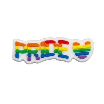 1-10PCS Love Pride Balloon Ice Cream Flag Rainbow PVC Shoe Charms Buckle Clog Fit Wristbands Sandals Shoes Decoration Party Gift