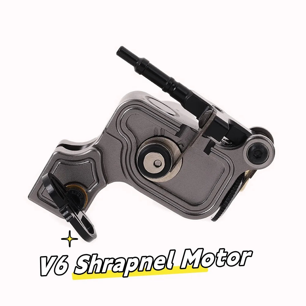 Professional Rotary Tattoo Machine 12V/14000Rpm Adjustable Stroke 2.5-5mm Coreless Powerful Motor V6 Shrapnel Tattoo Machine Gun