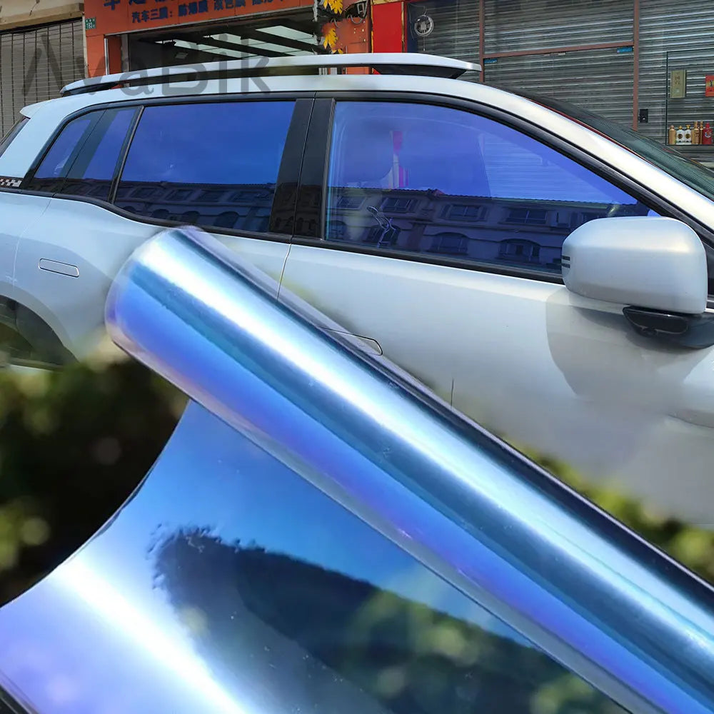 Blue Purple Chameleon Side Windscreen Solar Tint Self Adhesive Glass Sticker Sun Shade Film Car Foils Sunshine Protection Foils
