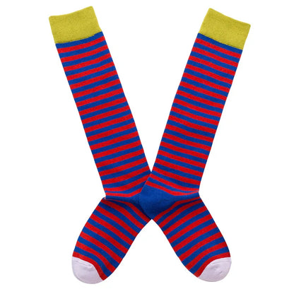 Socks Women's High Tube Calf Knee-length Socks Retro Illustration Art Abstract Street Autumn and Winter Cotton Socks High Sock