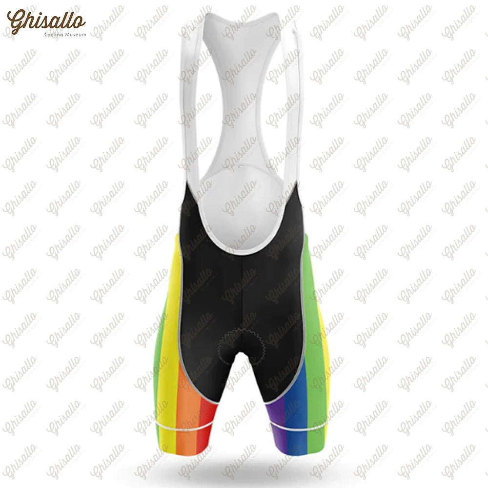 Team Ride with Pride Cycling Jersey Set, Road Bike Equipment, Men's Cycling Shirt, Quick Dry Bicycle Clothes, New