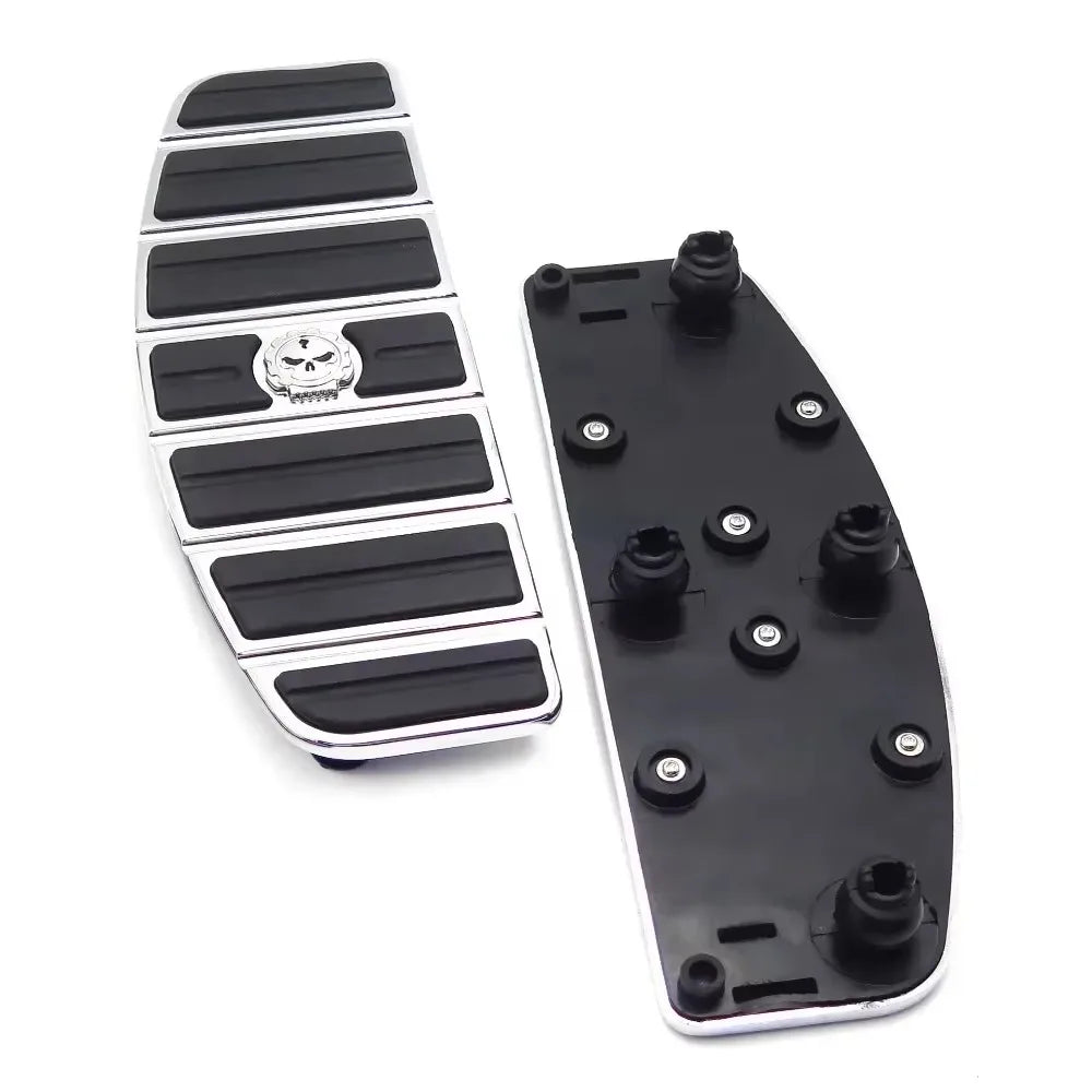 Skull Zombie Rider Motorcycle Footboard Insert Kit For 1980-Up Harley Davidson TOURING FLHT FLT FLTR FLHR FLHS SOFTAIL FLSTN