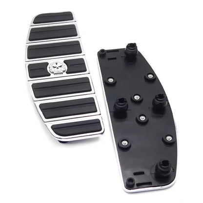 Skull Zombie Rider Motorcycle Footboard Insert Kit For 1980-Up Harley Davidson TOURING FLHT FLT FLTR FLHR FLHS SOFTAIL FLSTN