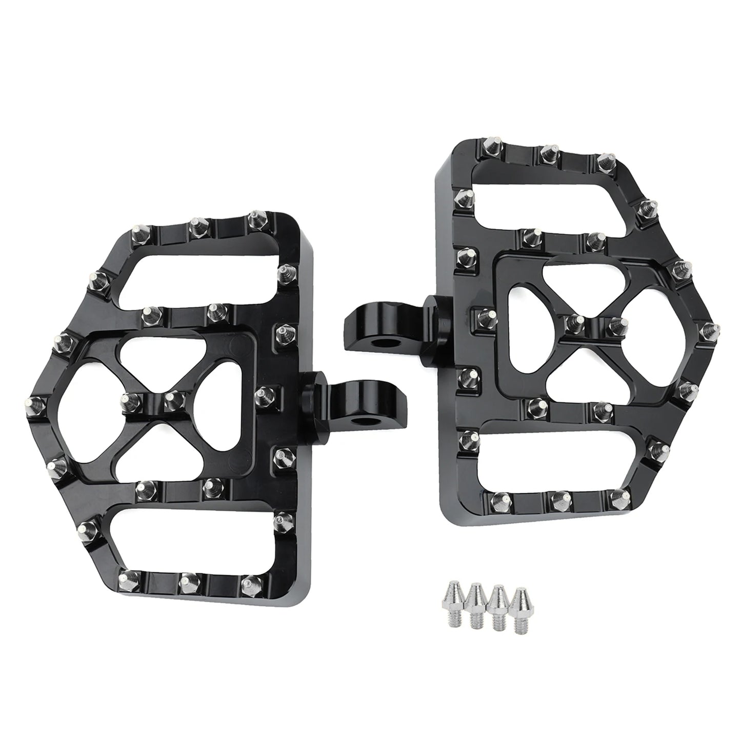 Wide Floorboards MX Foot Pegs Footrest Driver Pedals for Harley Touring Road King Street Glide 86-2023 Softail Fatboy Dyna FLD