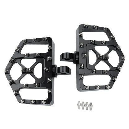 Wide Floorboards MX Foot Pegs Footrest Driver Pedals for Harley Touring Road King Street Glide 86-2023 Softail Fatboy Dyna FLD