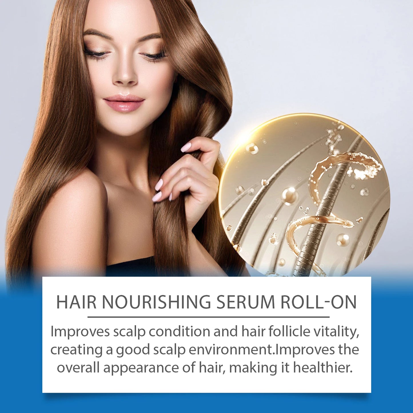 Rosemary Scalp Massager Roll-On Serum Repairing Damaged Dry Scalp Hydrate Anti Hair Loss Strengthen Hair Roots Smooth Hair Care