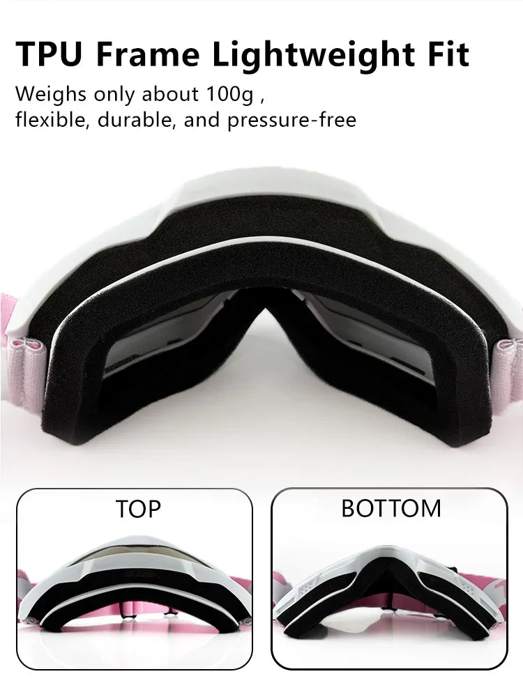 Outdoor motocross goggles for dirt bike, MTB, skiing & sports. Windproof, dustproof, UV protection. Universal fit.