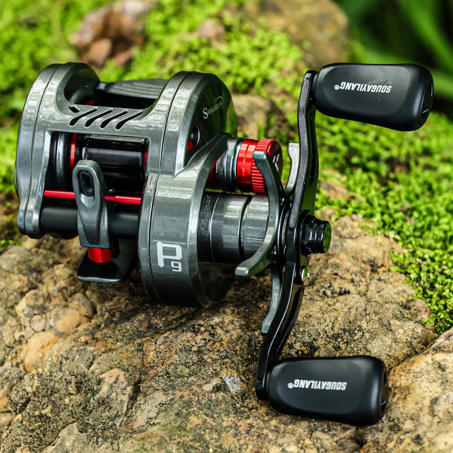 Sougayilang P9-DC Round Baitcasting Reel Electronic DC Brake System 7.2:1 Gear Ratio Ultralight Casting Fishing Reel Saltwater