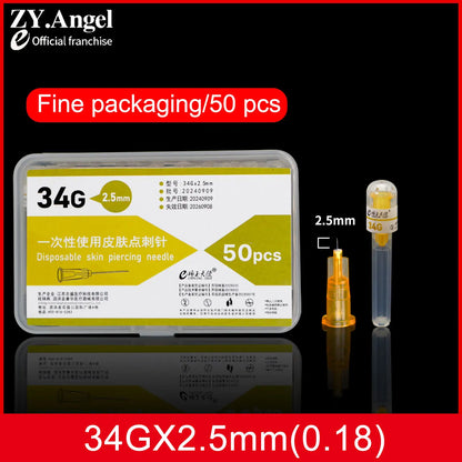 Disposable 34g Medical Small Needle 1.5mm 2.5/4mm Micro Cosmetic Single Head Ultra Small Needle