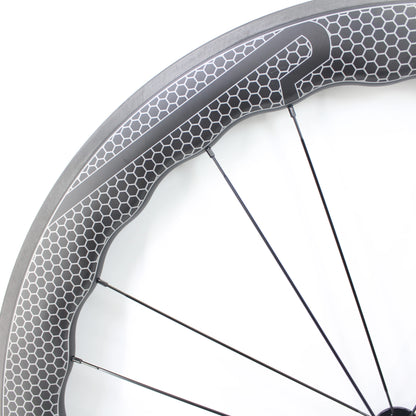 Newest 700C Road Bike UD Full Carbon Fibre wheelset Carbon Bicycle Wheelset clincher tubeless rims 65mm wave 25mm width V brake