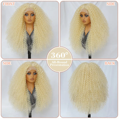 Lace Front Wigs 24 Inch Synthetic For Afro Women Chocolate Brown Lace Front Wigs For Female Curly Lace Front Wigs With Baby Hair