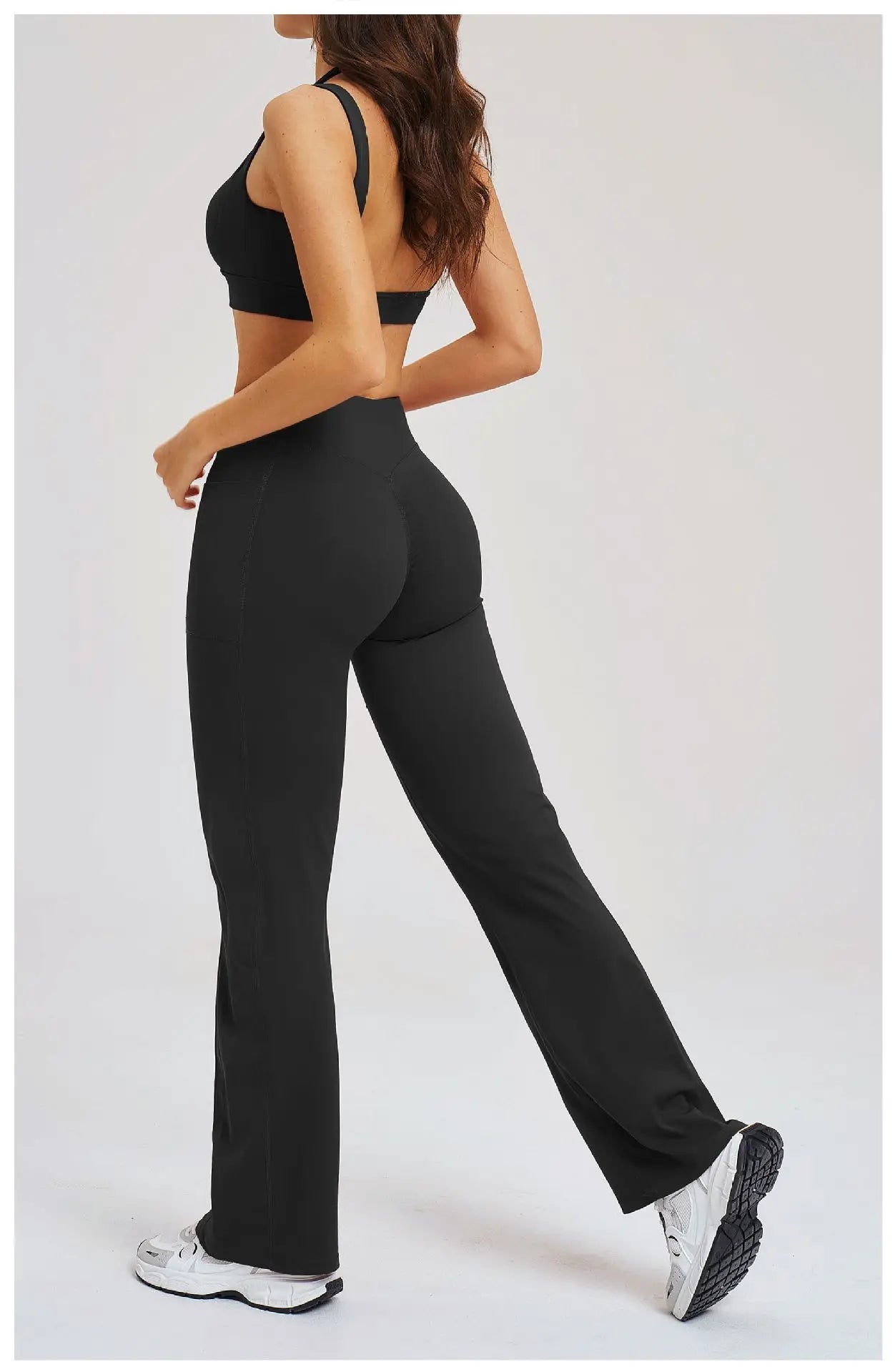 2 Piece Yoga Clothes Women's Sexy Wear Sexy Sport Bra High Waist Flared Pant Fitness Suit Gym Workout Jogging Sports Yoga Set