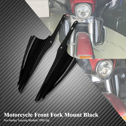 Motorcycle Front Fork Windscreen Deflectors Wind Mount Fairing For Harley Touring Electra Glide FLTX FLHXS Road King FLHR 95-22