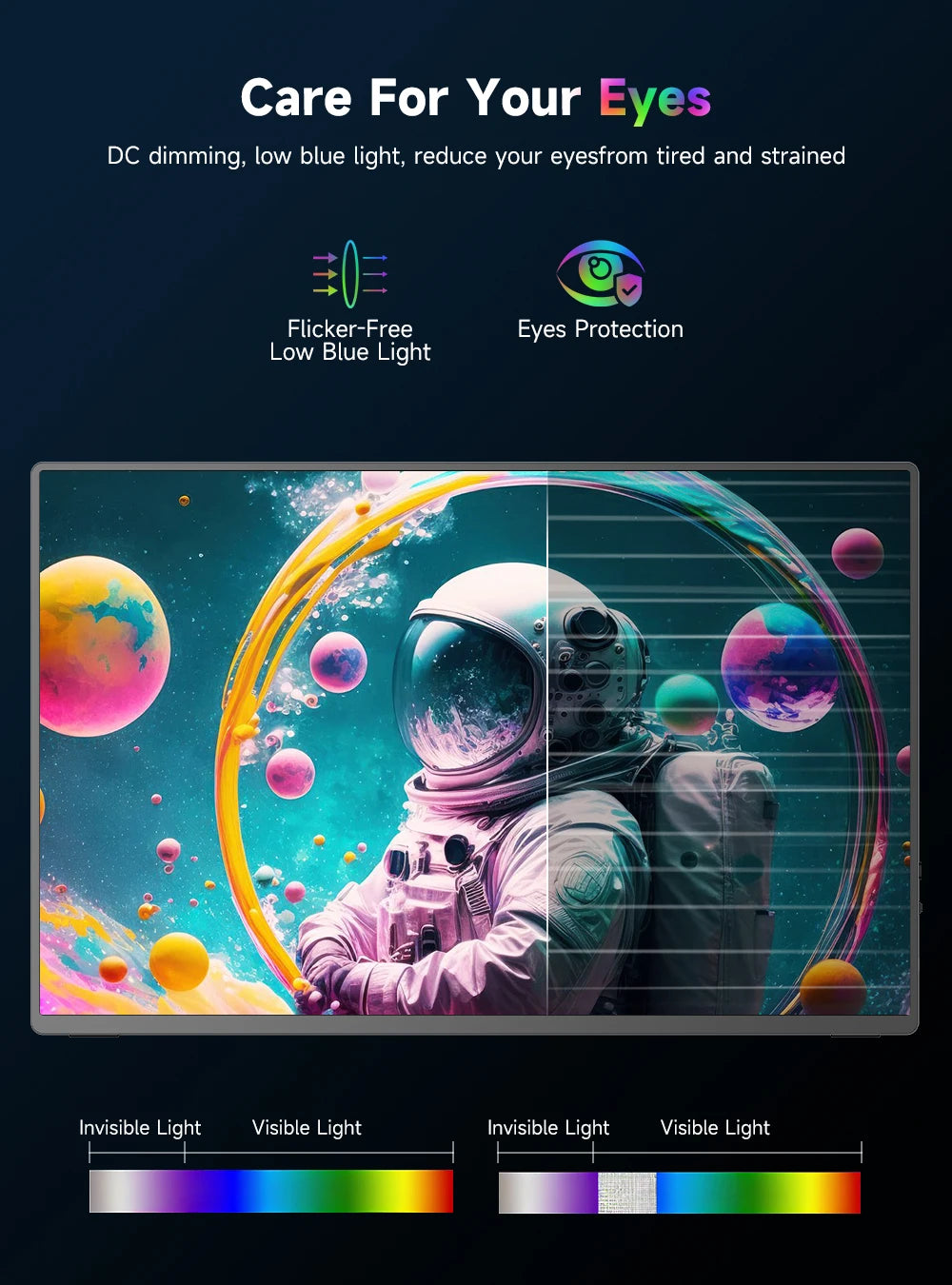 UPERFECT Portable Monitor 4K 1200 Nits 16" Laptop Monitor 3840*2400 UHD HDR FreeSync 16:10 1500:1 USB-C & MINI HDMI VESA & Smart Case Travel Second Screen for PC Phone Xbox Switch