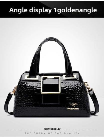 Women's Bag New Style Middle-aged Women's Bag Simple Trendy Single Shoulder Crossbody Bag Fashionable Elegant Handheld Mom Bag