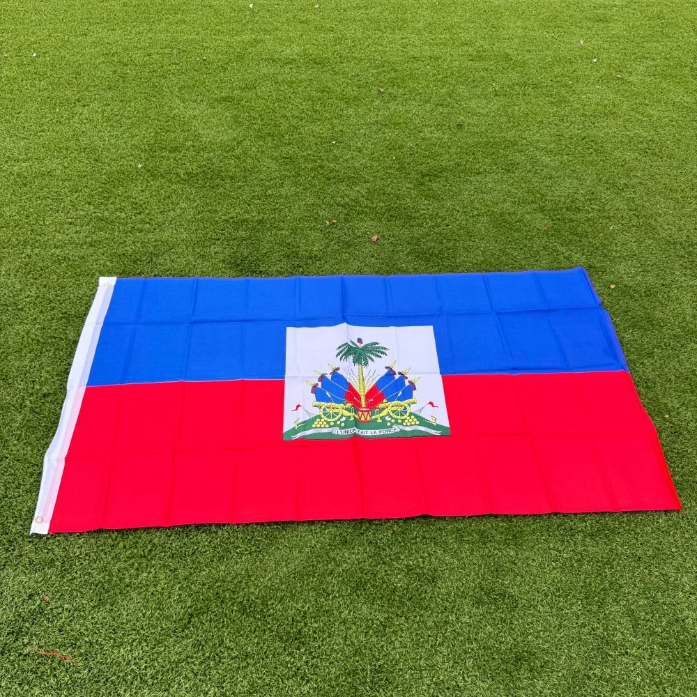 Haiti Flag 150x90cm Large 3x5 FT Haitian National Flag Polyester Double Stitched Outdoor Indoor Decoration