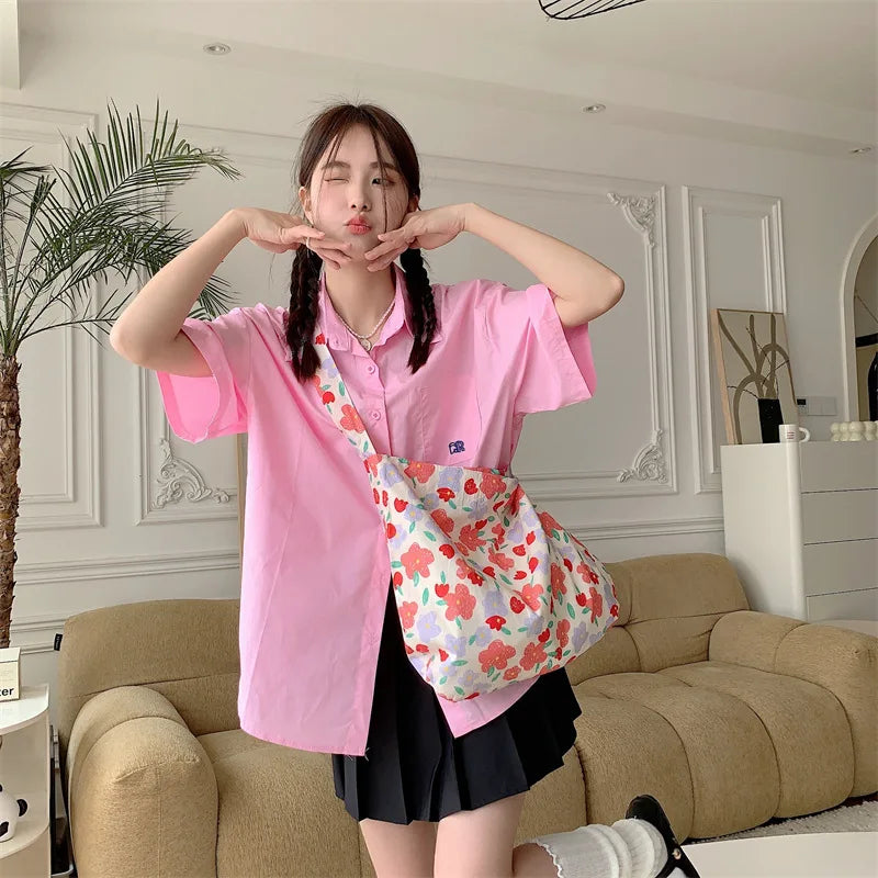 Women's Shoulder Bags Leopard Print Flower Fashionable Trendy Canvas Cross Bags Large Capacity Portable Shopping Shoulder Bags
