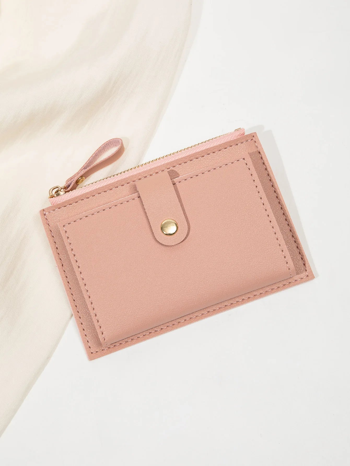 Minimalist and Fashionable Women's Short Card Bag Ultra-Thin Mini PU Leather Zero Wallet Women's Credit Card Holder Wallet