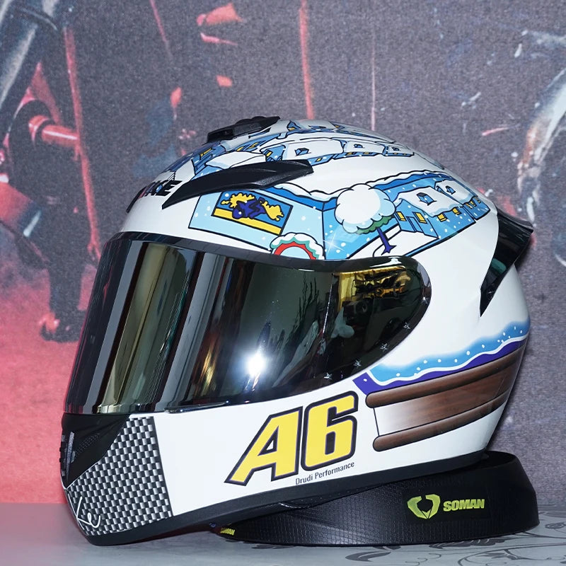 Full Face Motorcycle Helmet Men Women DOT Winter Safety Anti-Fog Waterproof Riding Motorbike Helmet Casco Motocross
