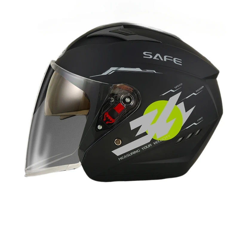 Uniform Size 58-62CM Helmet Motorcycle Winter Thermal Battery Car Female Winter Male Double Mirror Four Seasons Helmet
