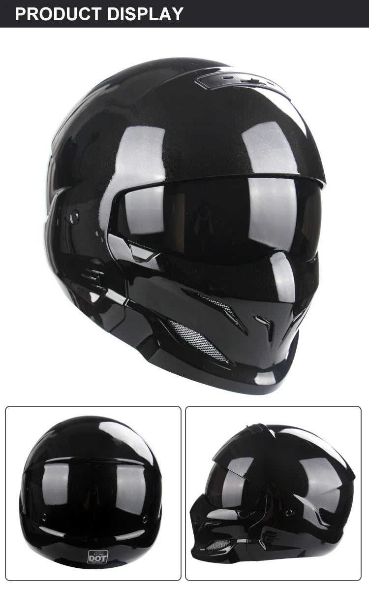 New Scorpion Retro Motorcycle Cascos Moto Locomotive Personality Multi-purpose Combination Helmet  Detachable Multi-purpose