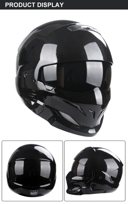 New Scorpion Retro Motorcycle Cascos Moto Locomotive Personality Multi-purpose Combination Helmet  Detachable Multi-purpose