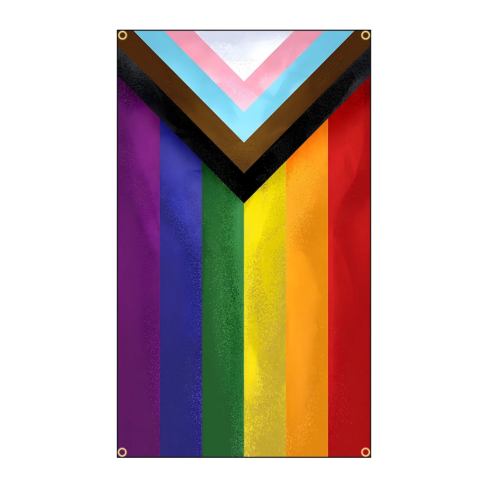 LGBTQ Rainbow GAY Bisexual Pride Flags Polyester Digital Printing Banner for Bedroom Wall Art Out Door Tapestry Decoration