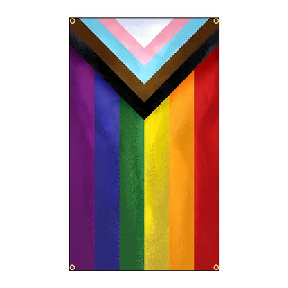 LGBTQ Rainbow GAY Bisexual Pride Flags Polyester Digital Printing Banner for Bedroom Wall Art Out Door Tapestry Decoration