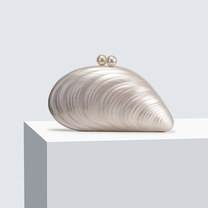 2025 New Acrylic Pearl Shell Bag For Women Shoulder Bag Ladies Fashion Wedding Banquet Evening Bag Bridal Handbag Clutch Purse