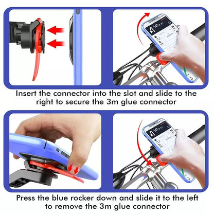 Bicycle Phone Holder Shock-resistant Absorber Absorption Modul Motorcycle MTB Scooter Bike Handlebar Security Quick Lock Stand