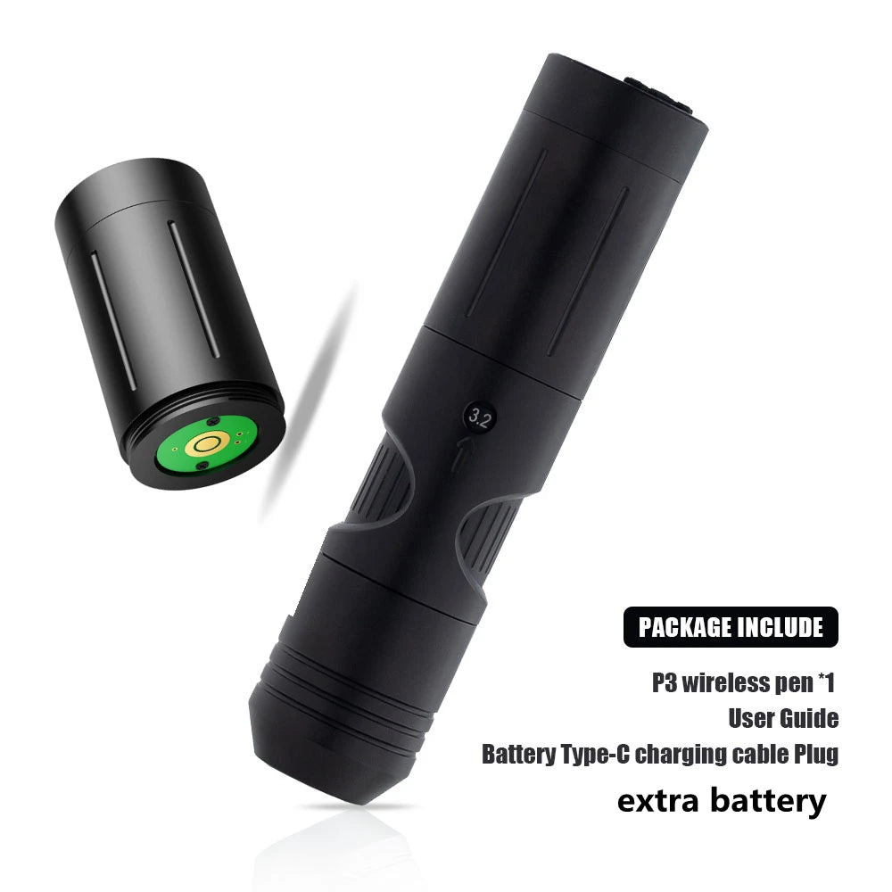 EZ P3 Wireless Tattoo Machine Pen Battery Power 2000mAH 6 Adjustable Stroke 2.5mm-4.0mm Swiss Motor Tattoo Gun Tattoo Supply