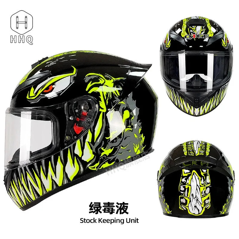 New Bluetooth motorcycle helmet for men and women, full coverage, anti-fog, full face motorcycle helmet